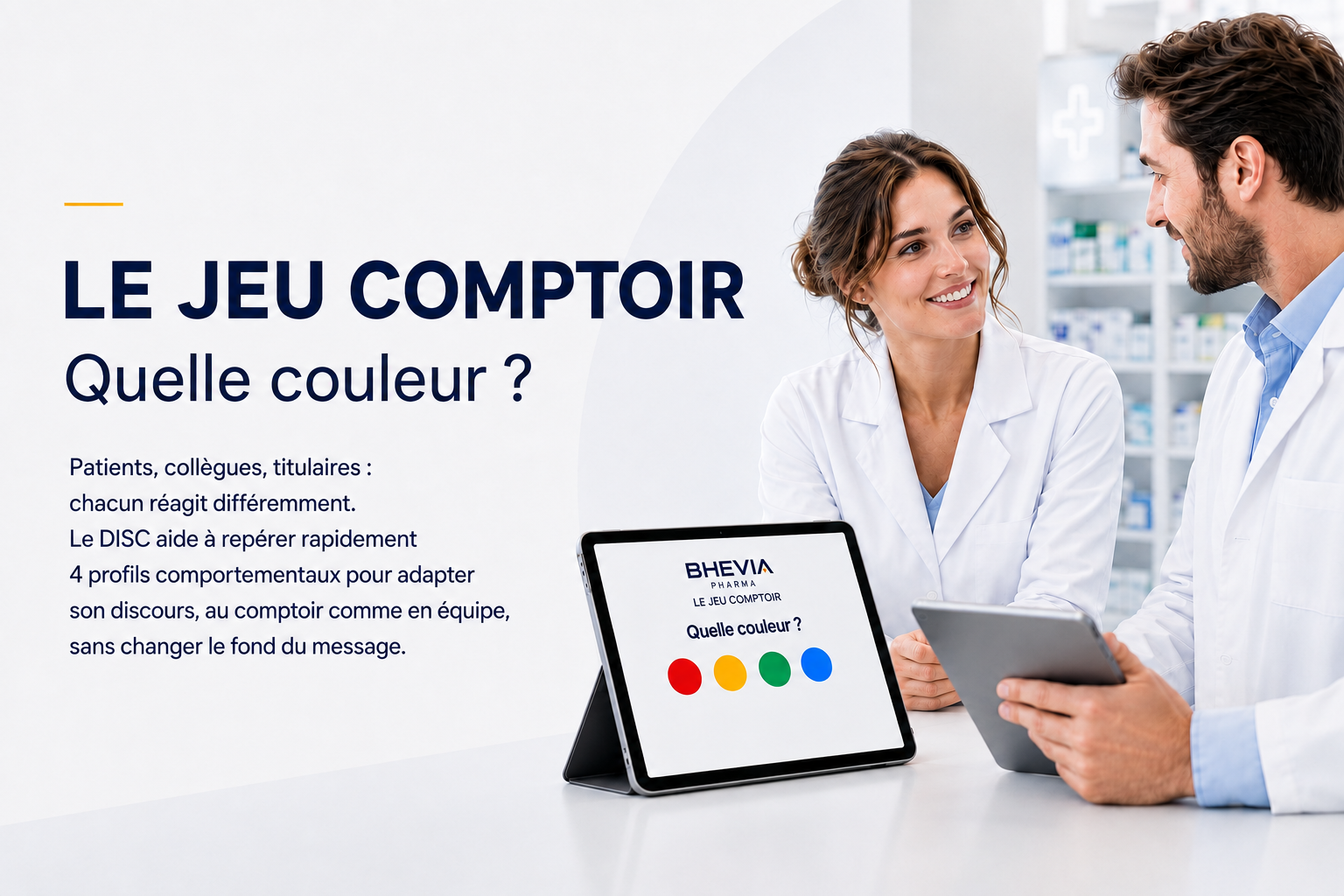 Le jeu comptoir BHEVIA — Quelle couleur ?